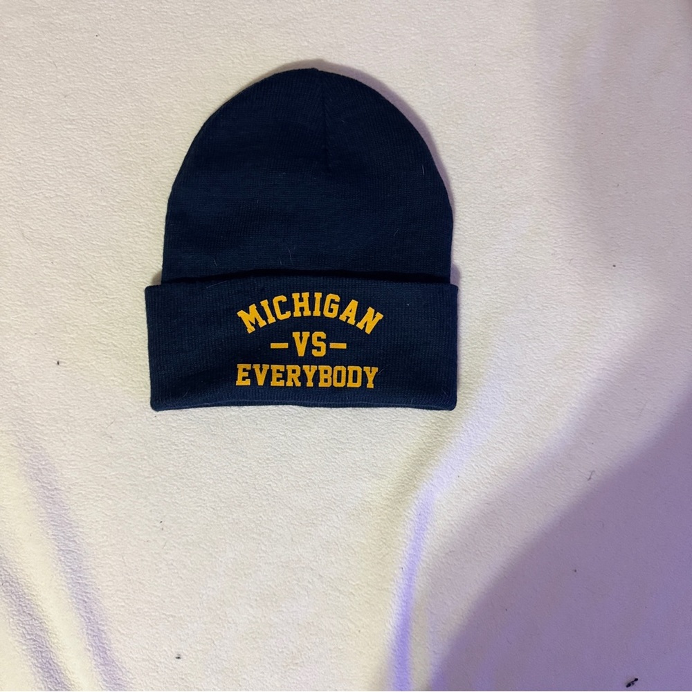 Michigan vs Everybody Navy Beanie